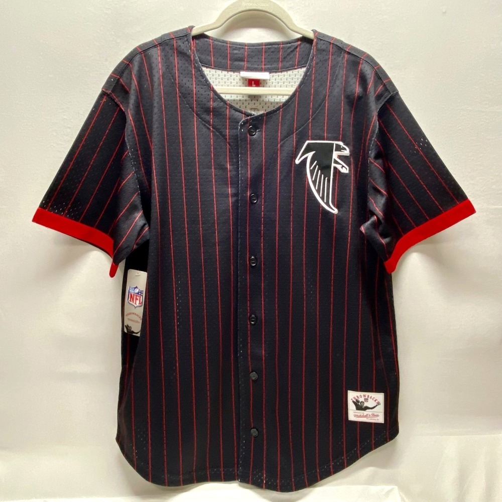 Atlanta Falcons NFL Jersey L Retro Baseball Style Authentic Football M‎ & N NWT